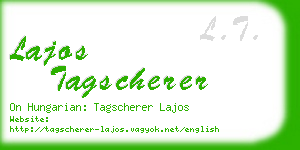 lajos tagscherer business card